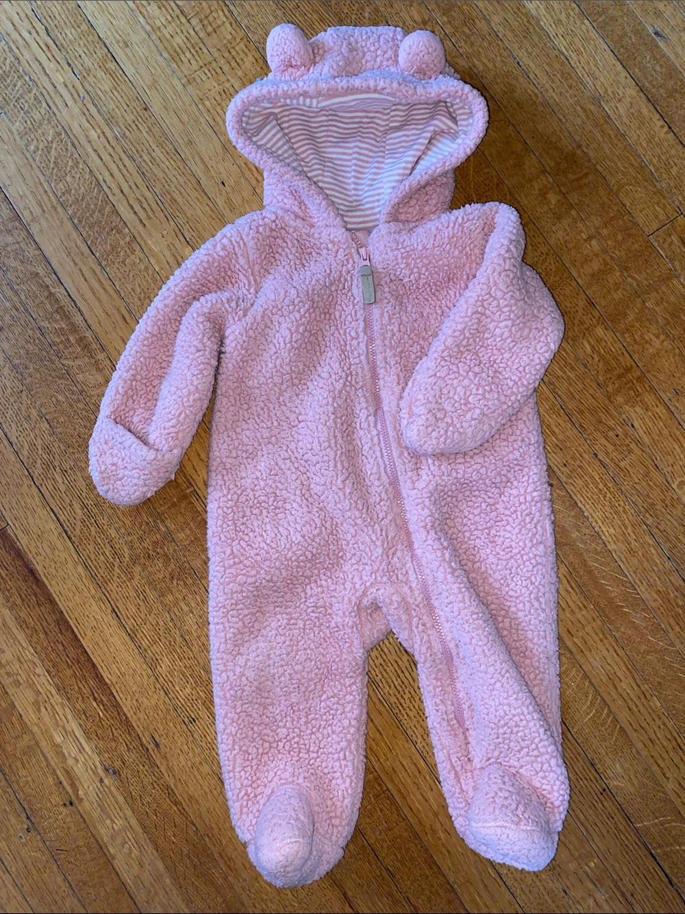Cozy Pink Teddy Fleece One-Piece for Kids